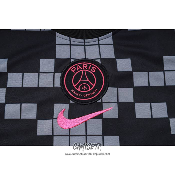 Camiseta de Entrenamiento Paris Saint-Germain 2023-2024 Sin Mangas Negro y Gris